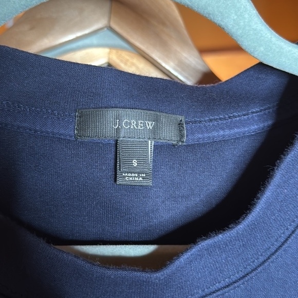 J. Crew Sequin Trim Navy Blue Sweatshirt Size Small - Picture 8 of 8